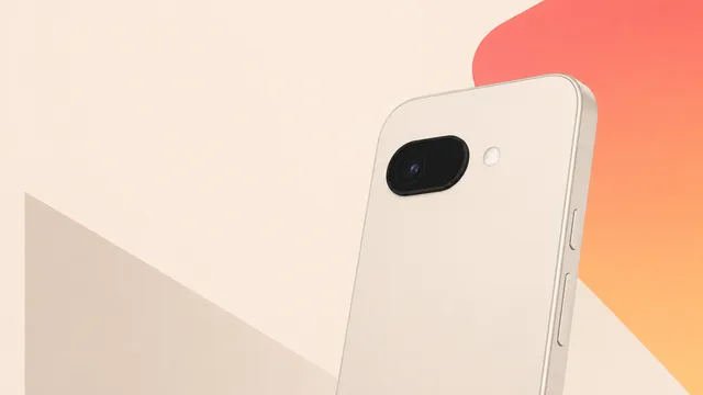 Illustrated rendering of a smartphone's camera bar, styled after the Google Pixel 9a